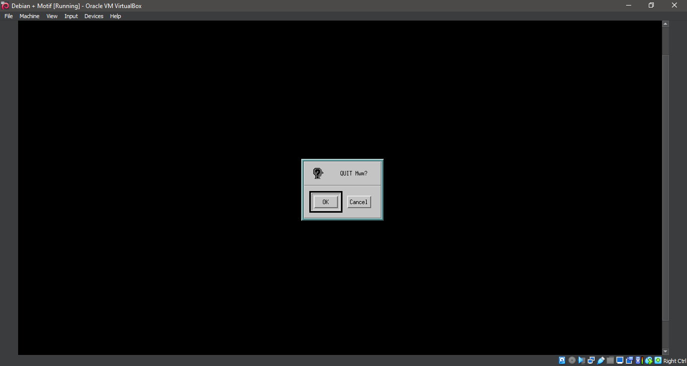 Exiting Motif Window Manager